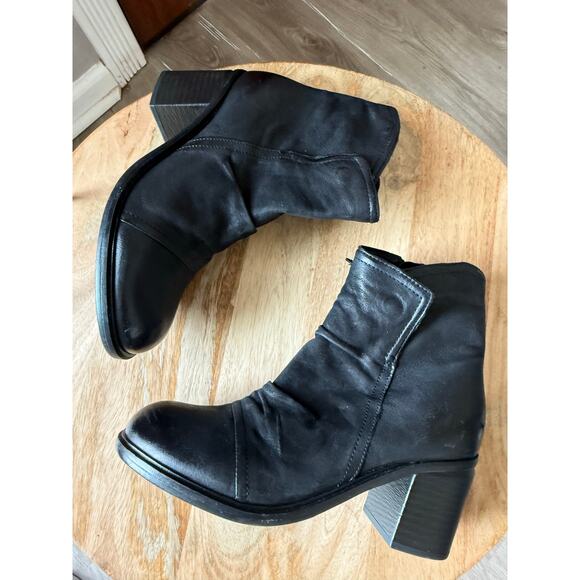 Miz Mooz Leather Heeled Boots Jordy Black, Women’s size 38 Combat 7.5 - Picture 4 of 12